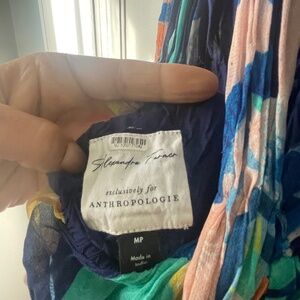 Alexandra Farmer Exclusively for Anthropologie Plunging Neck Dress